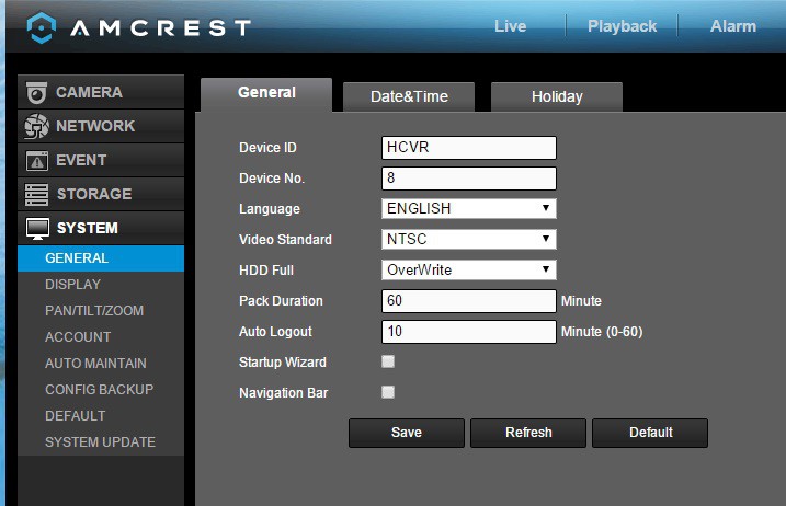 amcrest network setup