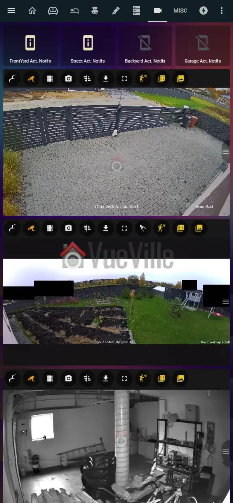 How we built our DIY home security camera CCTV system - Mobile Dashboard - VueVille