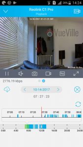 Reolink Android Mobile App Playback - Reolink C1 Pro Review Pan-Tilt Indoor Security Camera - VueVille
