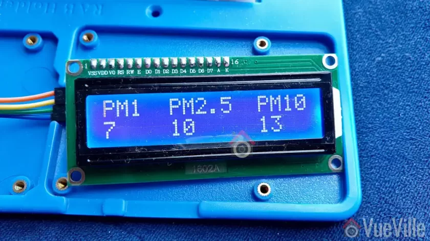 Arduino Air Quality Sensor - LCD 1602A - VueVille