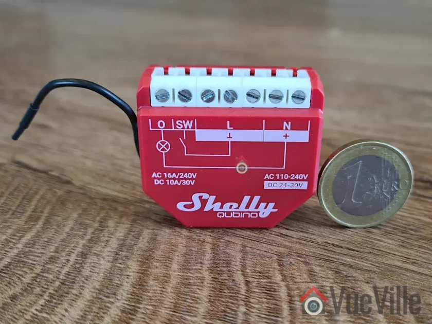 Z-Wave Smart Relay Review - Shelly Qubino Wave 1PM - Front View - VueVille